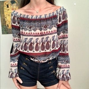 Shoulder off cute Top